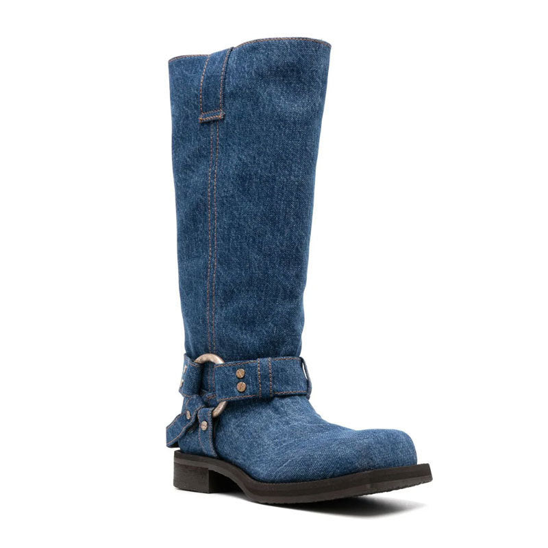 Women's Fashion Denim High Leg Boot