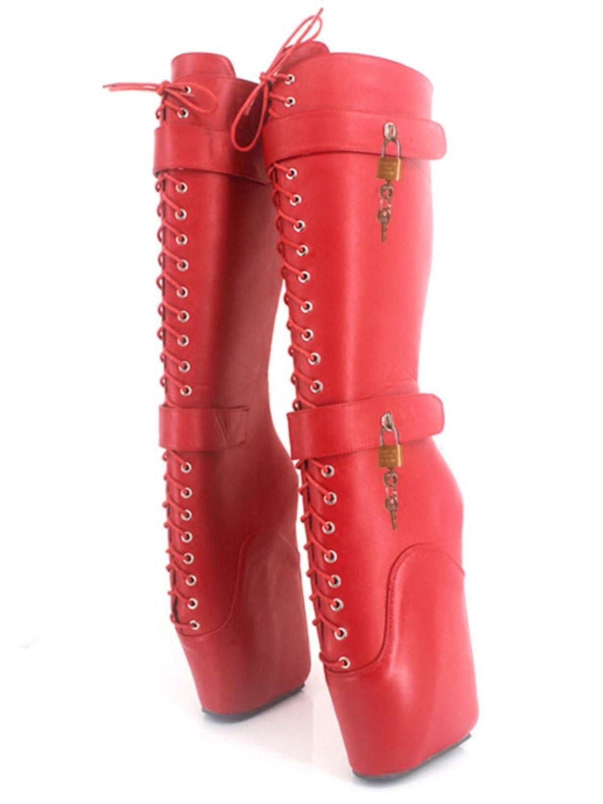 Stretch Slim Lace Up Thigh High Boots