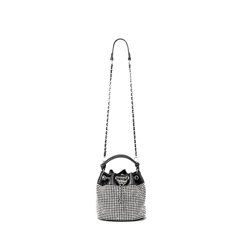 Bolso tipo cubo con diamantes de imitación para mujer de Niche