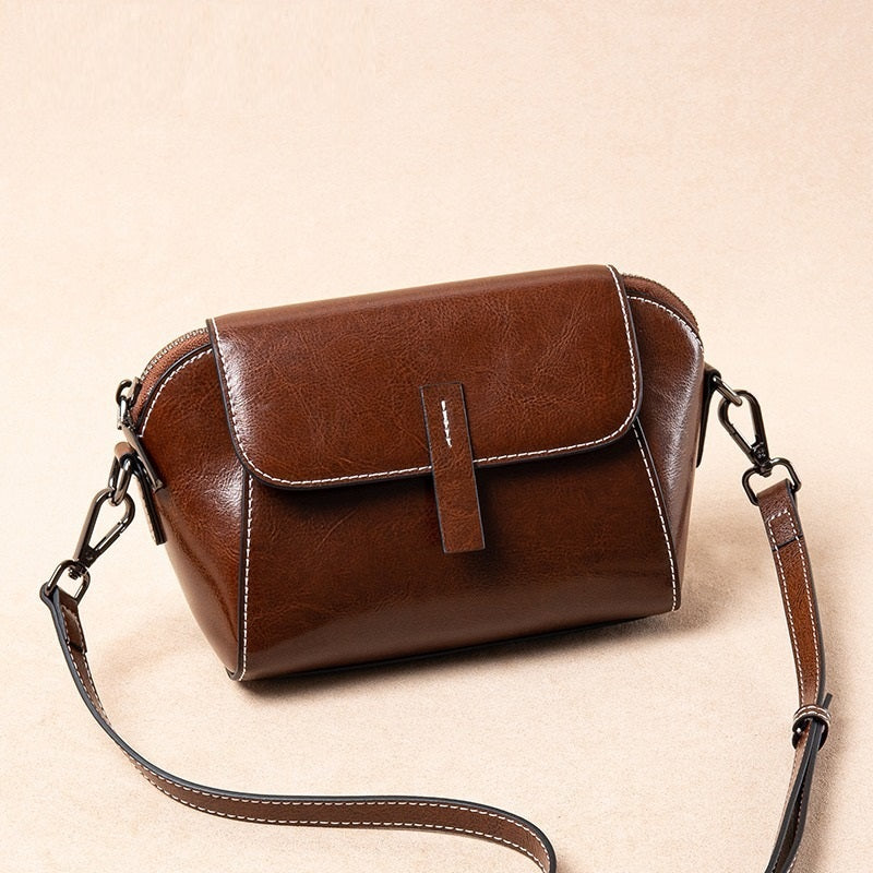 Versatile Fashion Genuine Leather Mobile Phone Bag