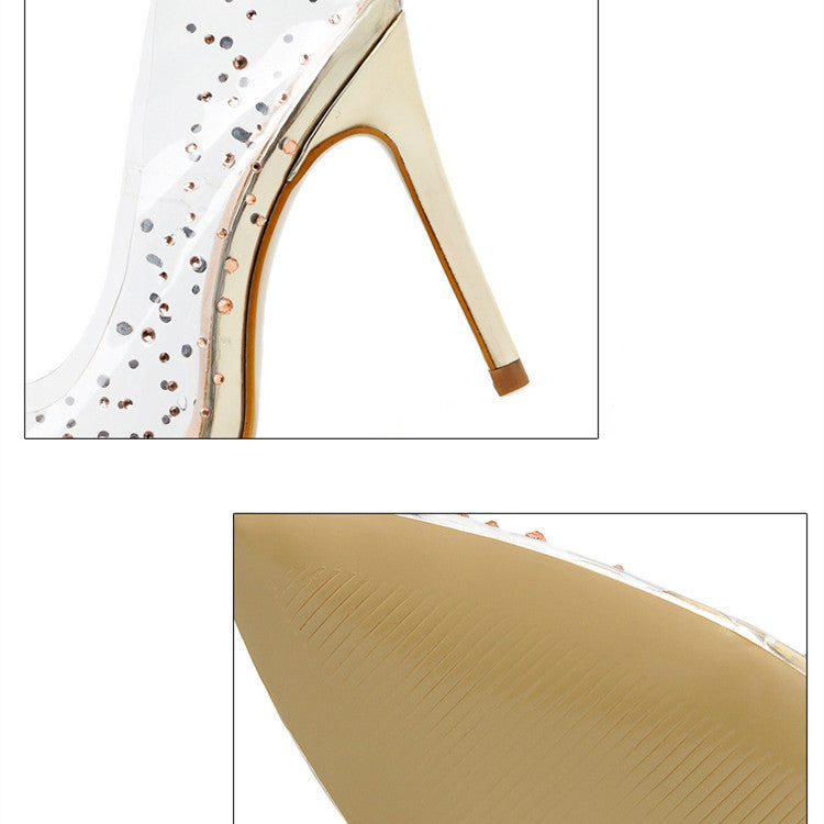 European And American Large Pointed High-heeled Shoes