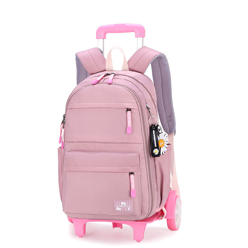 Women's Fashion Simple Trolley Schoolbag Backpack