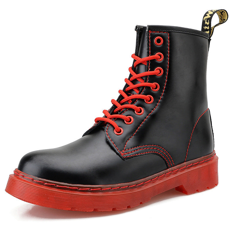 Boots Women's Soft Leather Red Line British Style