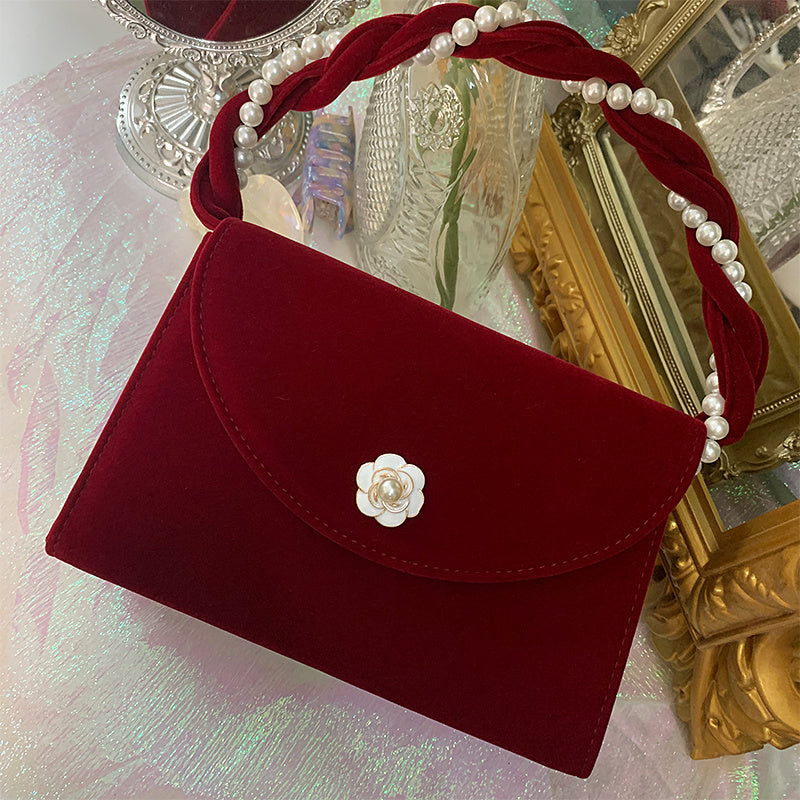 Women's Vintage Plush Wedding Suede Bag