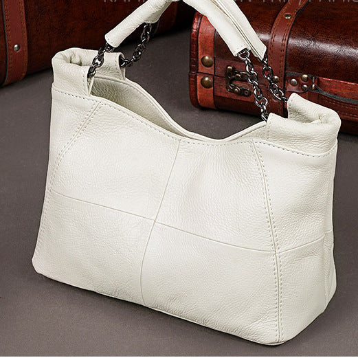 Ladies New Handbag Shoulder Bag Leather Top Layer Chain