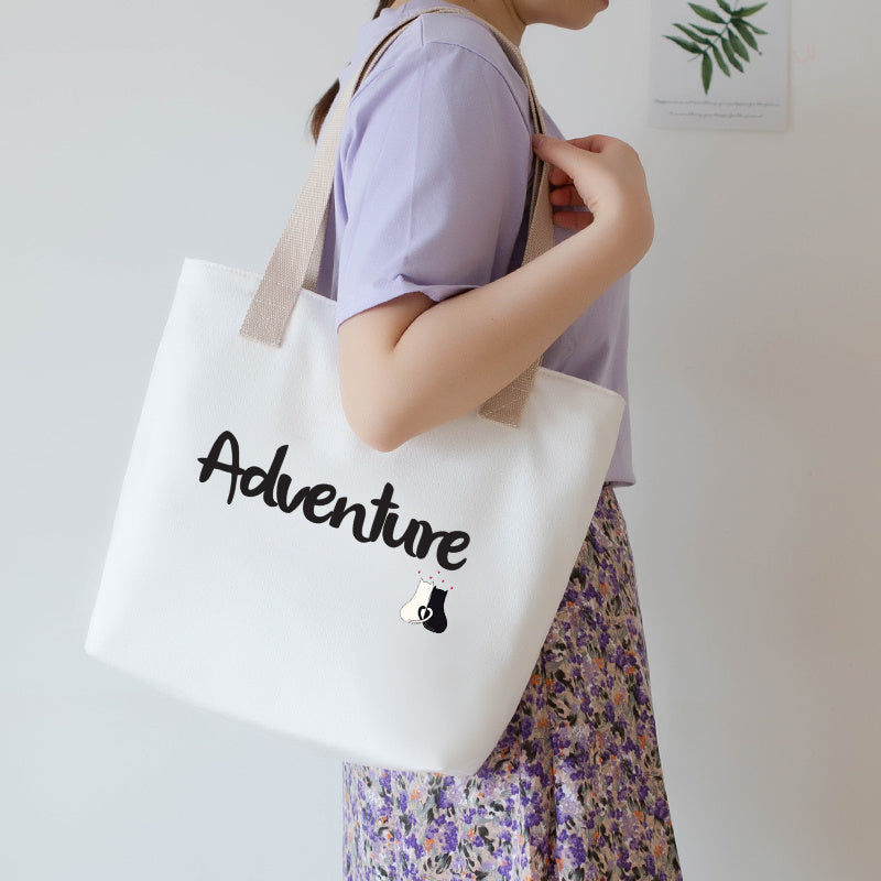 Women's Canvas Artistic Portable One-shoulder Mummy Tote Bag