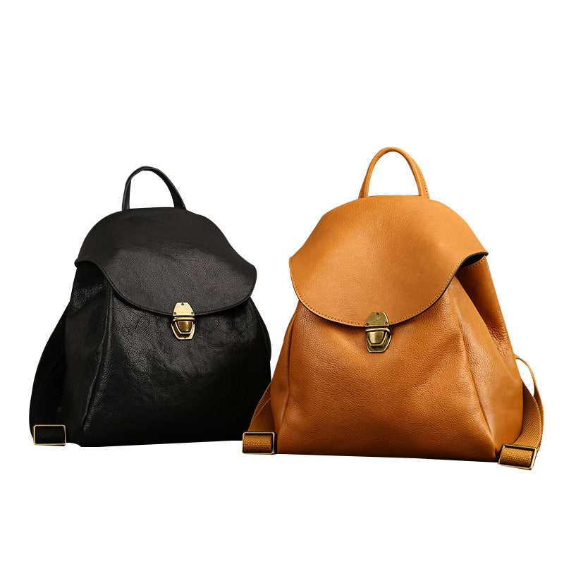 Women's Leather Vintage Casual Backpack