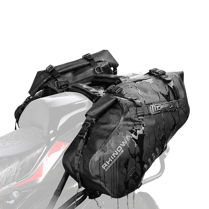 Bolsa impermeable de gran capacidad y doble cara para motocicleta