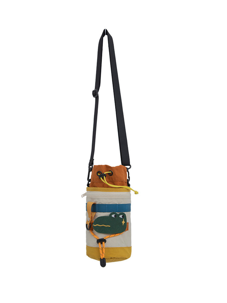 Cute Camping Style One Shoulder Crossbody Portable Small Bucket Bag