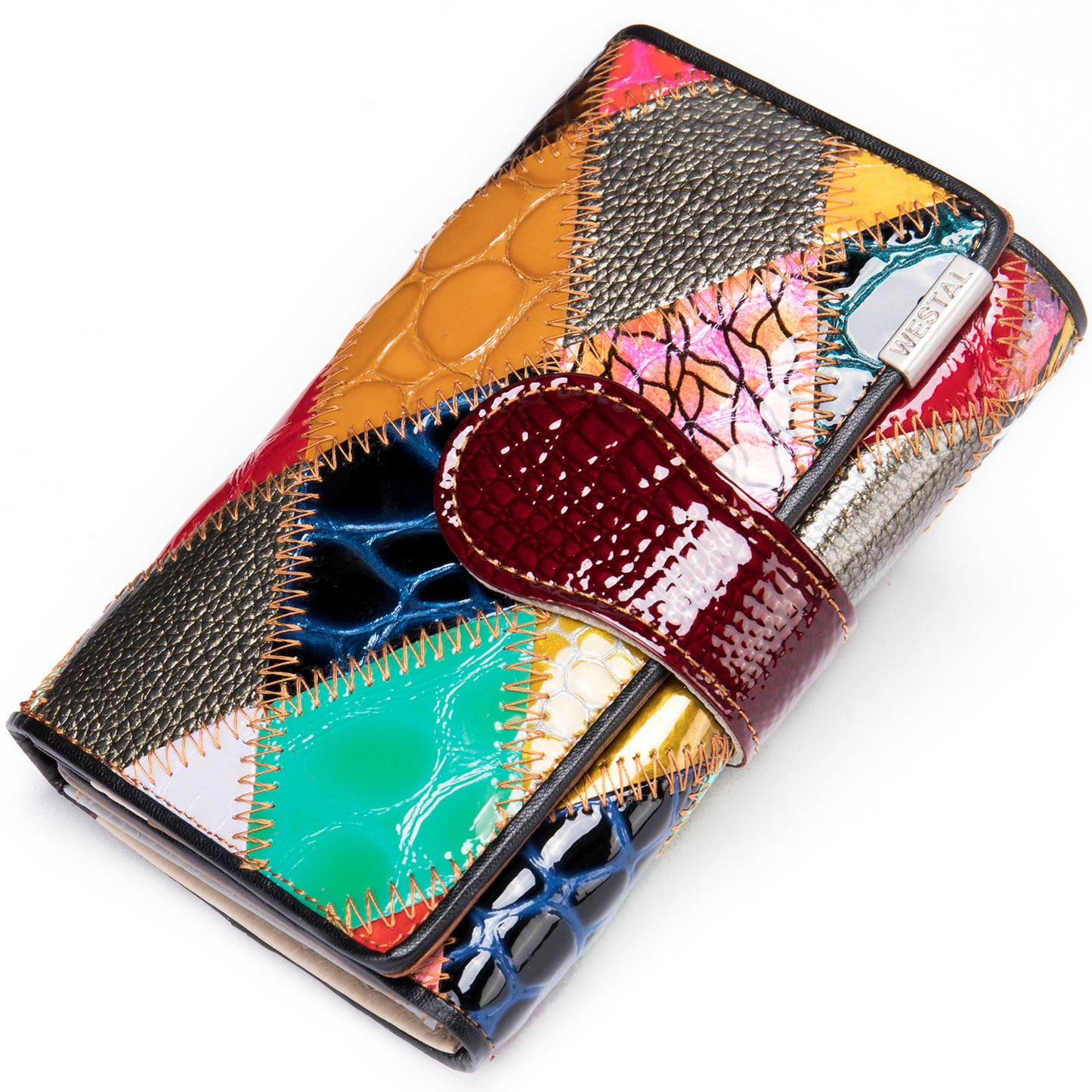 Women's Color Patchwork Multi-Card Coin Purse