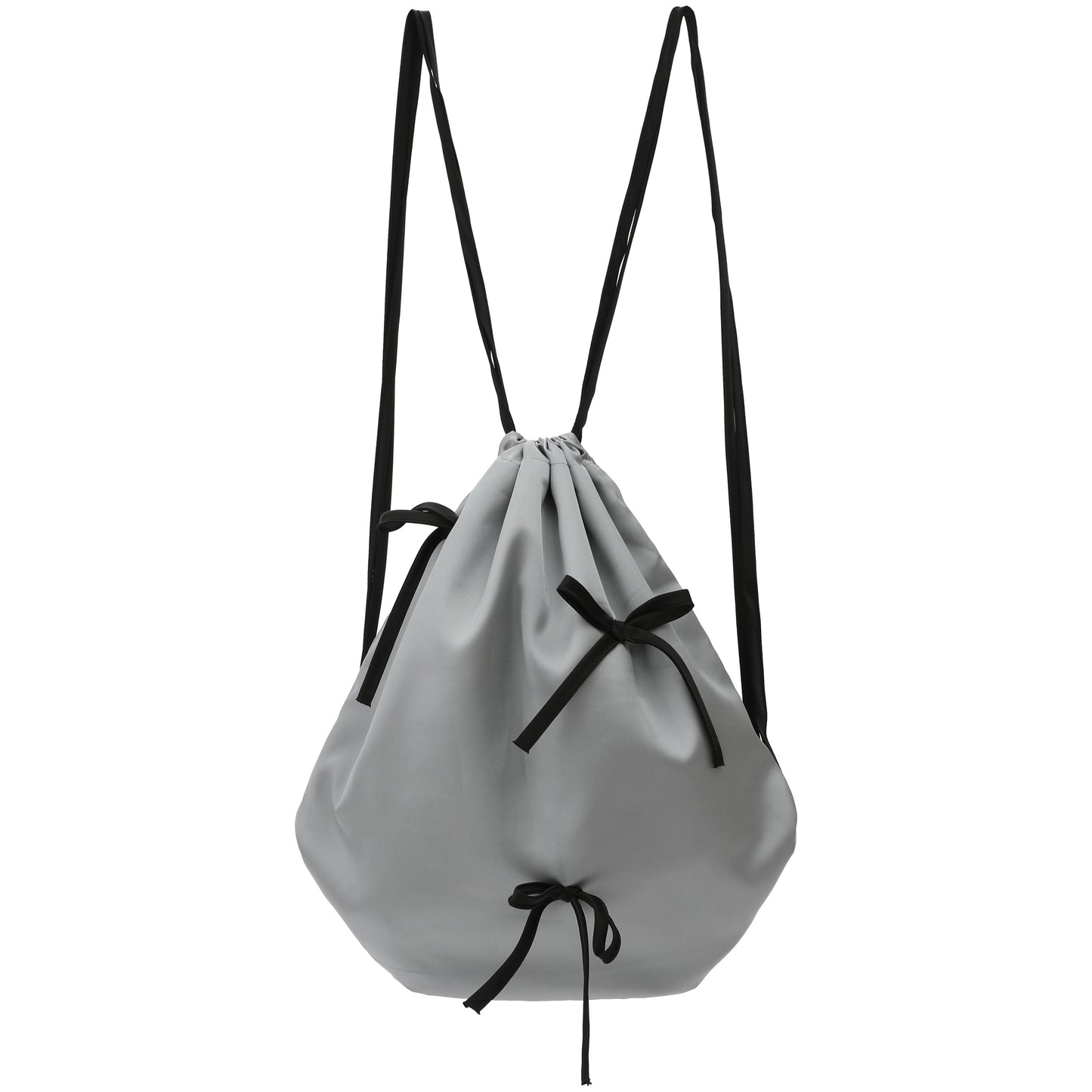 Silk Bow Drawstring Backpack Women's Cloth Bags