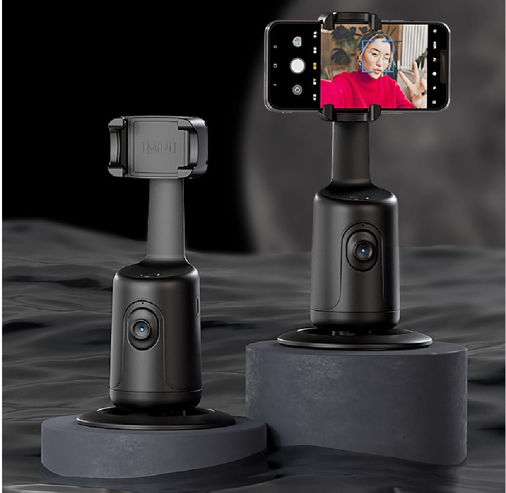 Cardán con seguimiento automático de rostro de 360 ​​grados, estabilizador inteligente con inteligencia artificial, soporte para teléfono con seguimiento automático de rostro para teléfonos inteligentes, video, vlogs, trípode en vivo