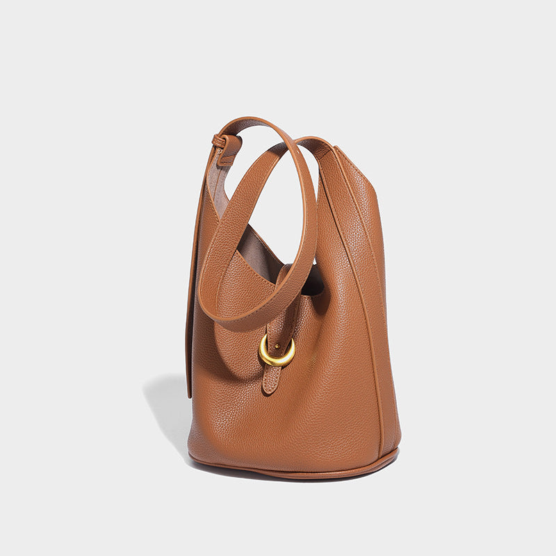 Genuine Leather Bucket Shoulder Single-shoulder Bag