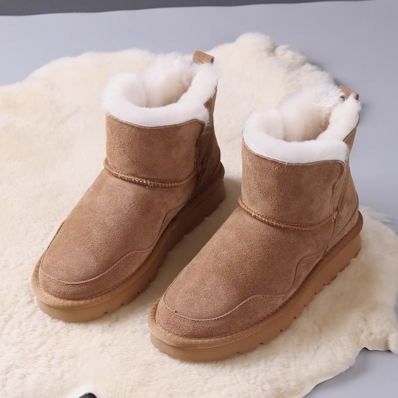 Botas de nieve para mujer con suela gruesa y forro polar