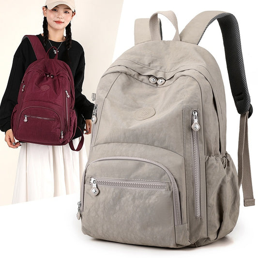 Waterproof Computer Bag Backpack Women's Multi-pocket Coverable Handle