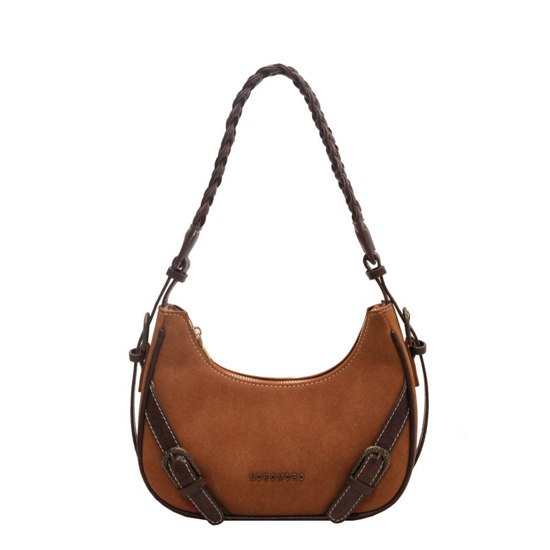 Bolso de hombro tipo baguette retro Selenodont