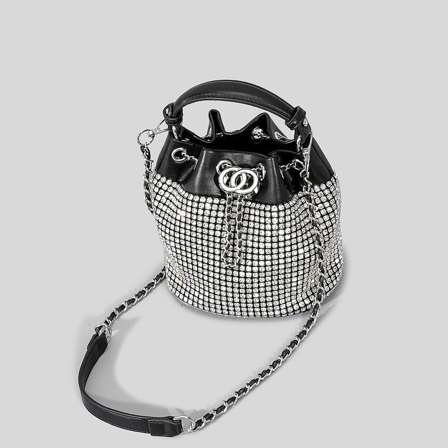 Bolso tipo cubo con diamantes de imitación para mujer de Niche