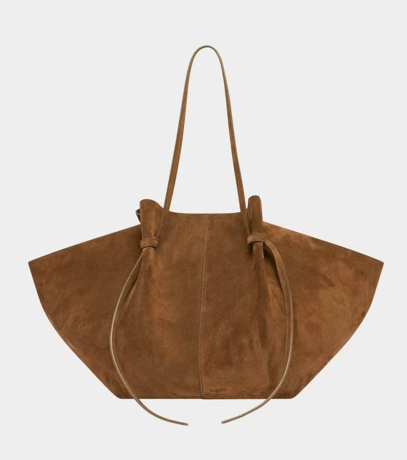 Bolso de hombro para mujer, de gamuza esmerilada, de gran capacidad, bolso de mano portátil