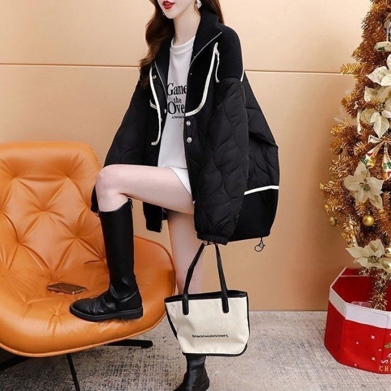 Plus Size Design Sense Thickened Zipper Coat