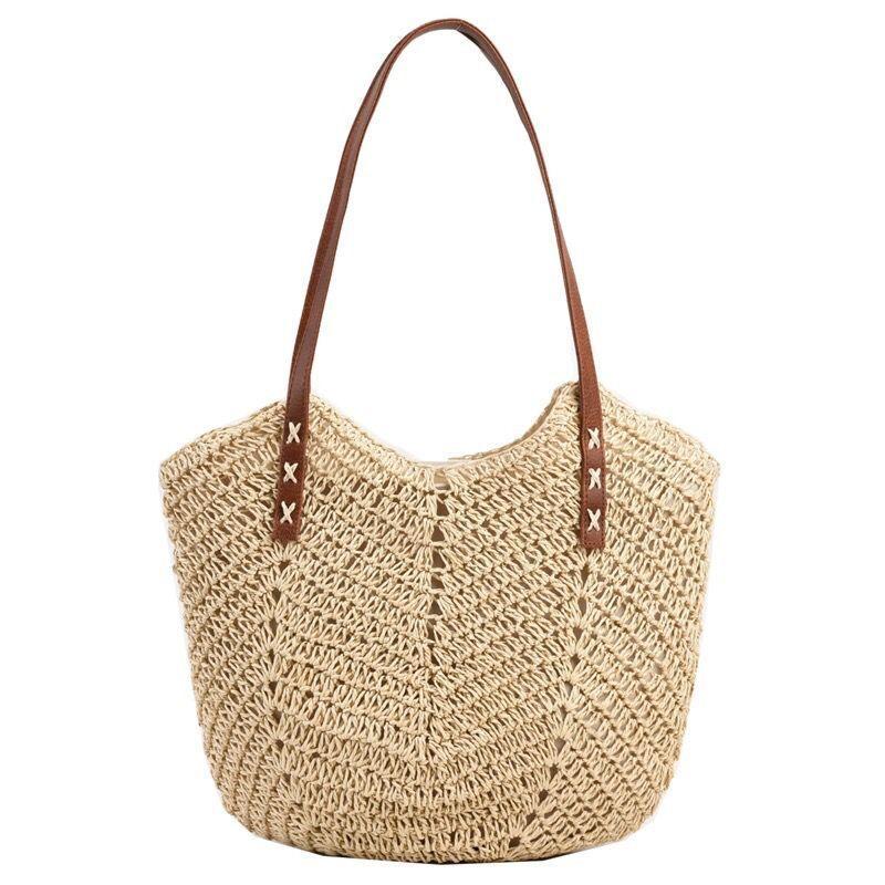 Vacation Style Single Shoulder Large Capacity Woven Bag