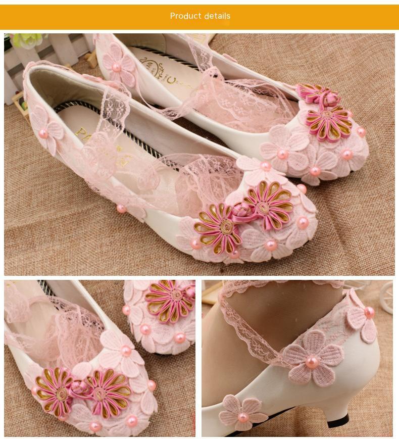 Low Heel Plus Size Women's Shoes Bridal Shoes