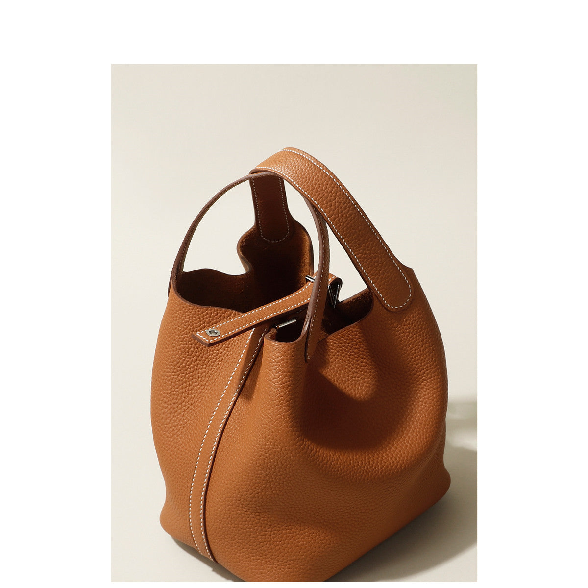 Women's Fashion Leather Solid Color Handbag