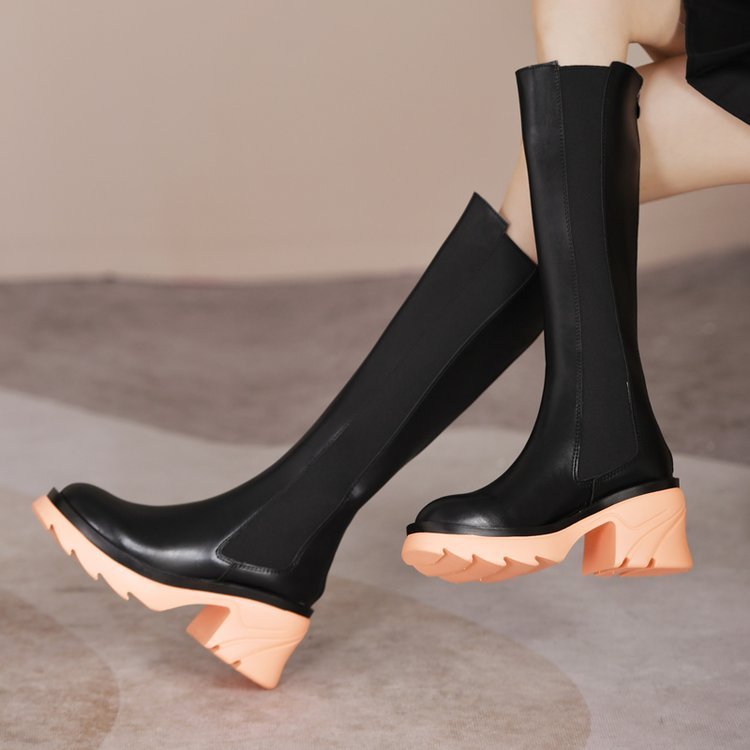 Knight Handsome Chimney Boots Thick Heel