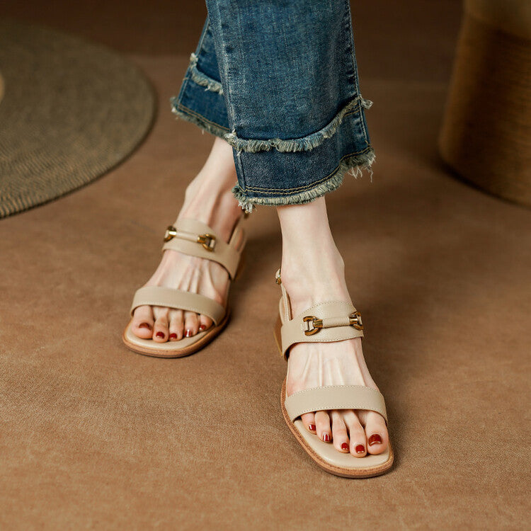 Casual Ankle-strap Open Toe Sandals For Women