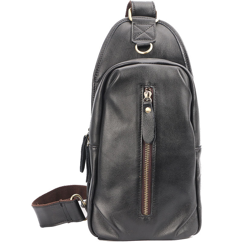 Men's Fashion Casual Versatile Leather Single Shoulder Crossbody Bag