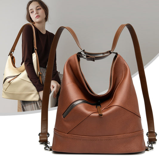 Soft Leather Fashion Shoulder Large Capacity Women's Bag