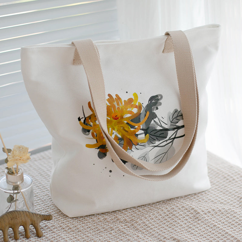 Women's Canvas Artistic Portable One-shoulder Mummy Tote Bag