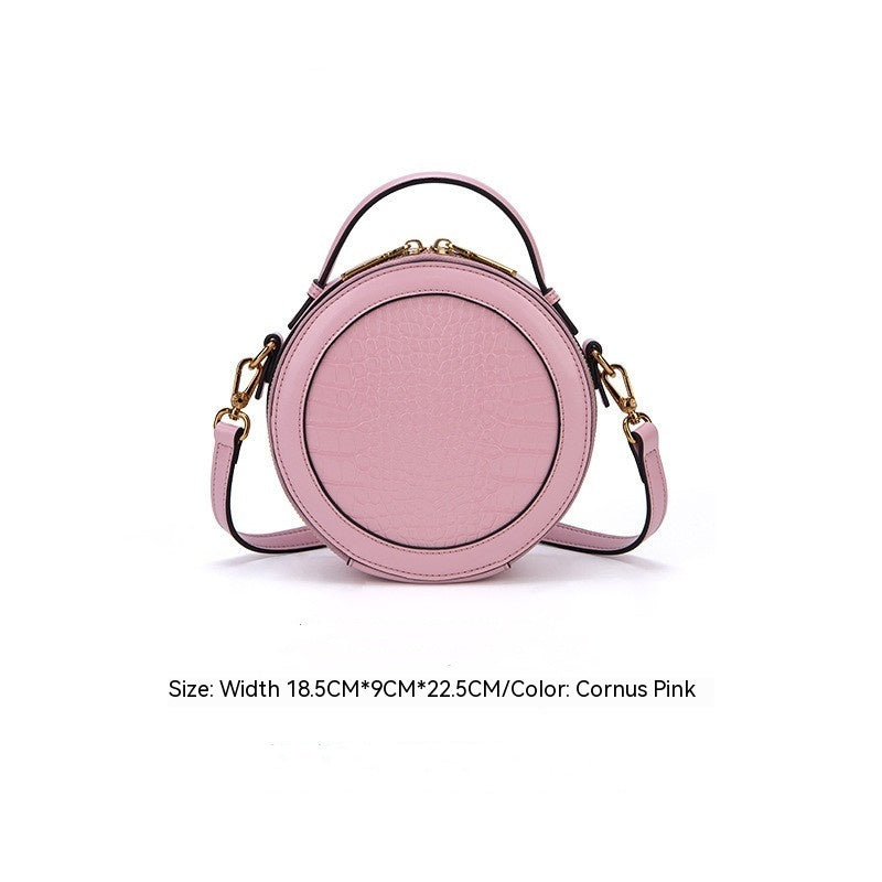 New Trendy Minority Fashion  Pattern Small Round Handbag