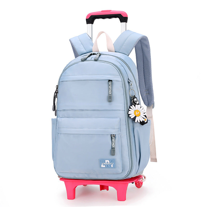 Women's Fashion Simple Trolley Schoolbag Backpack