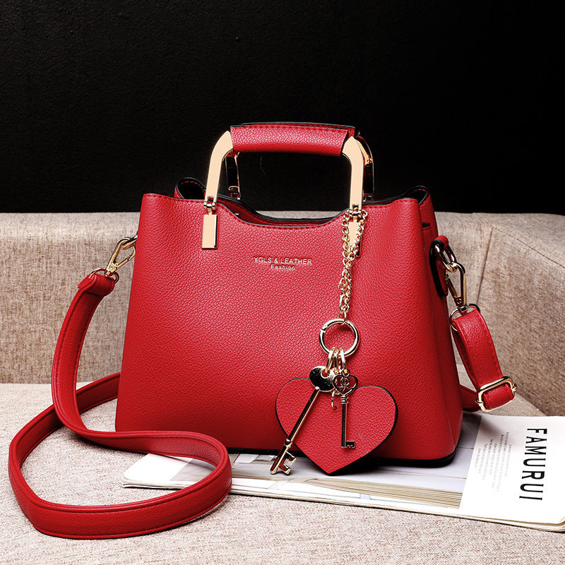 All-match Handbag Ladies Soft Leather Shoulder