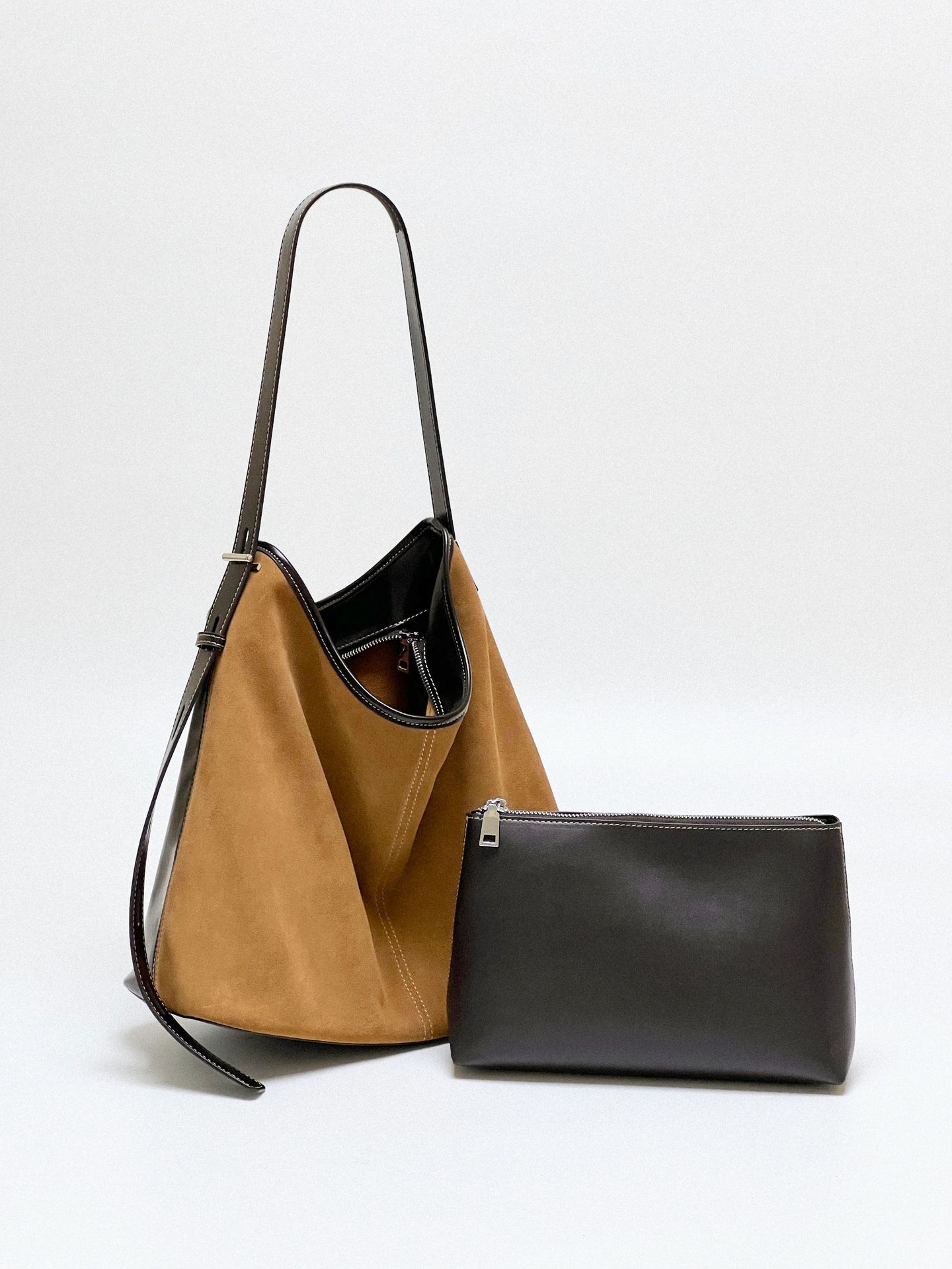 Matte Leather Women's  Underarm Commuter Bag