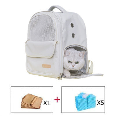 Summer Breathable Outdoor Portable Canvas Portable Pet Backpack