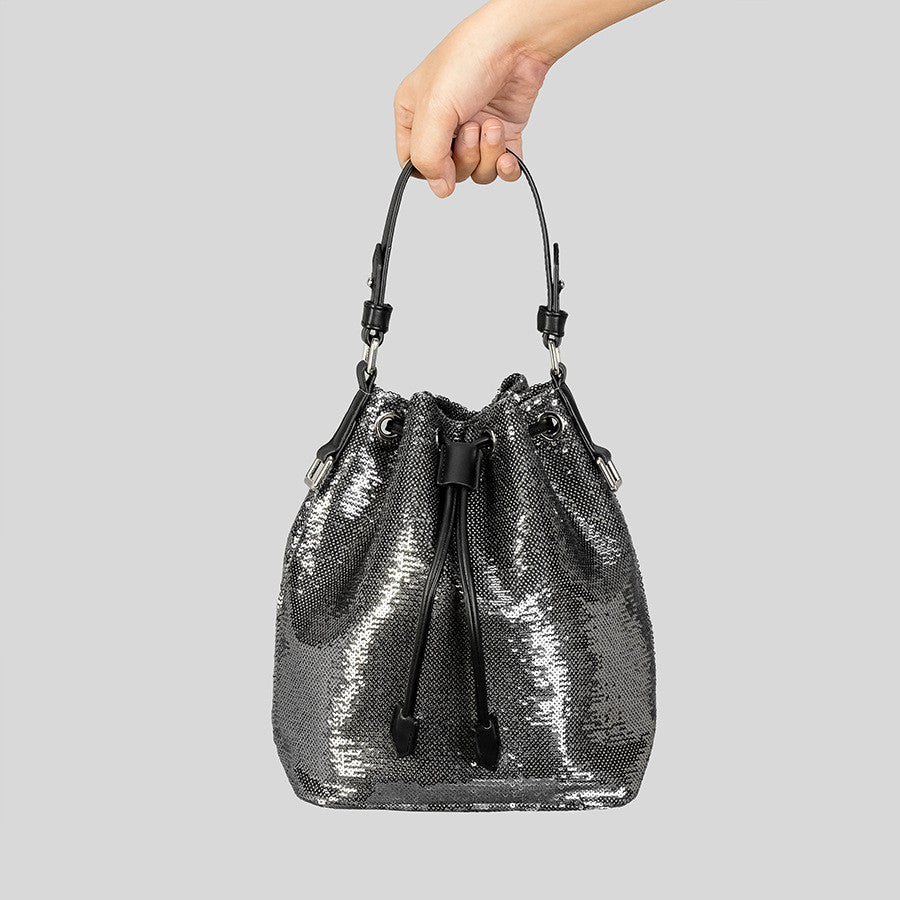 Bling Sequin Bucket Bag Women's Retro Elegant Sequins