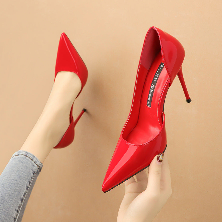 Pointed-toe High-heeled Shoes With Hollow Stilettos