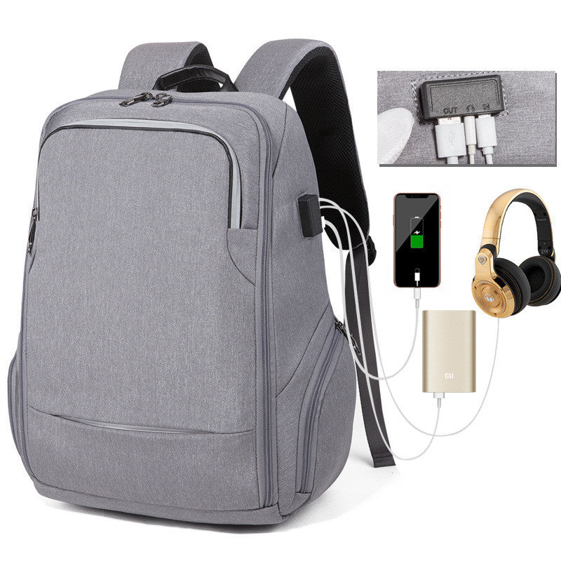 Mochila con carga USB para estudiantes y hombres