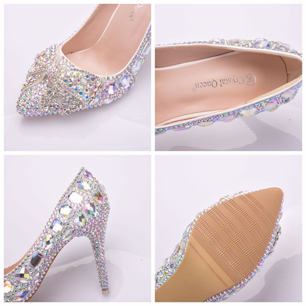 Stiletto Rhinestone Bowknot Women's Shoes