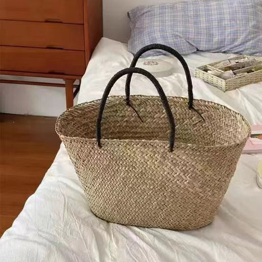 Fashionable Simple And Elegant New Water Plants Woven Bag