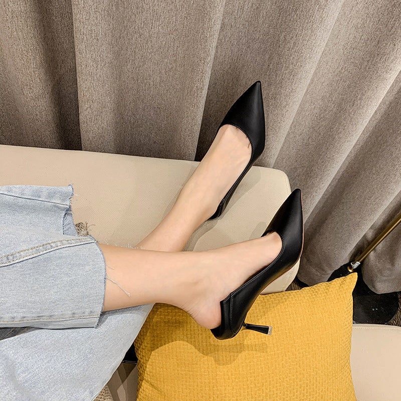 New Korean Version Of The Pointed Toe Nude High Heels