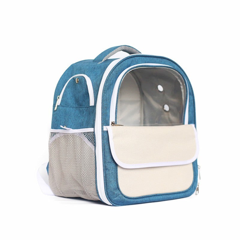 Summer Breathable Outdoor Portable Canvas Portable Pet Backpack