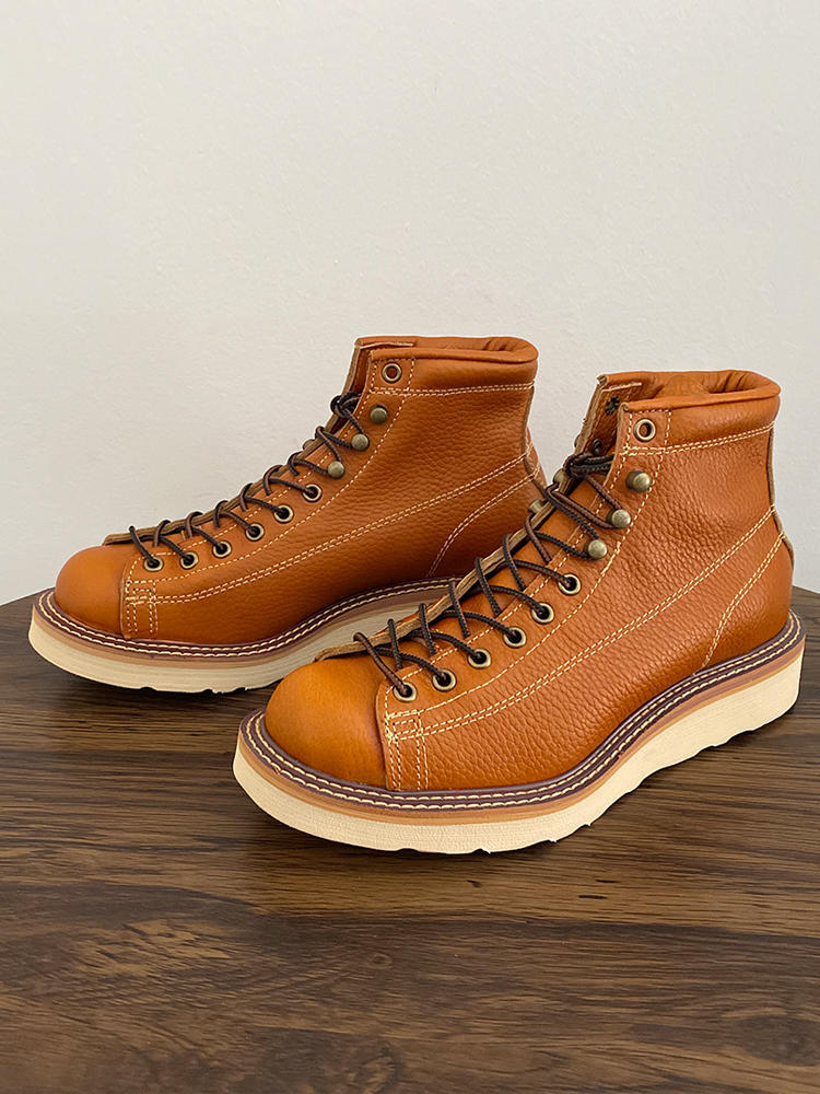 Bota de trabajo para montar a caballo de estilo retro americano