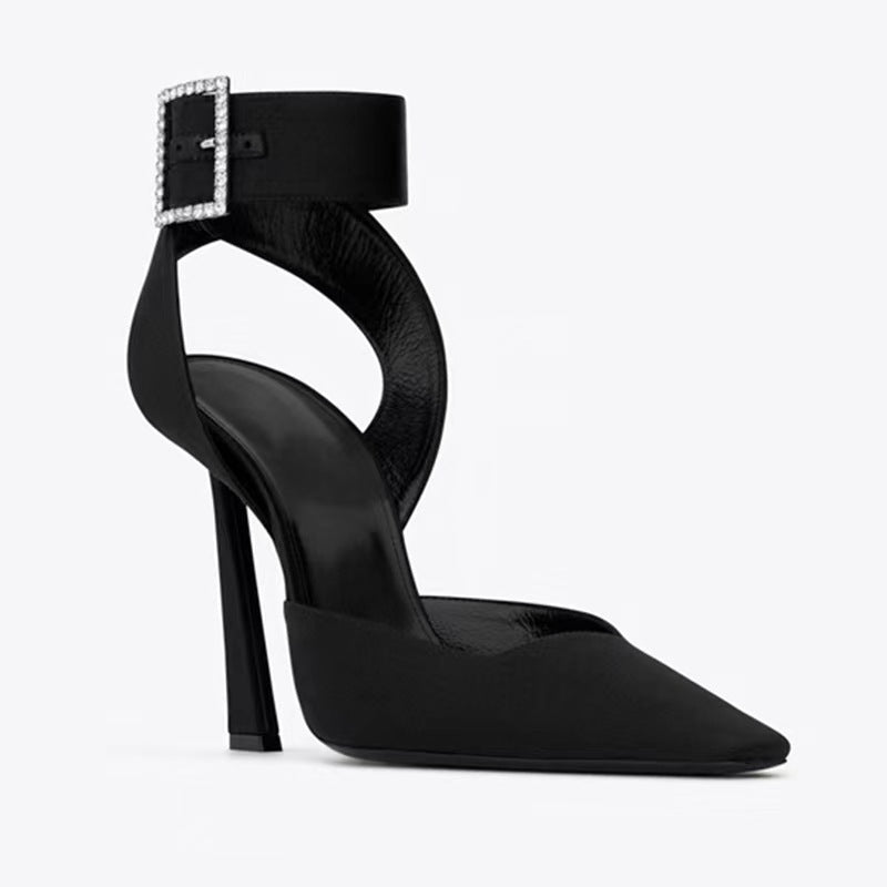 Solid Color Black Women's High Heels