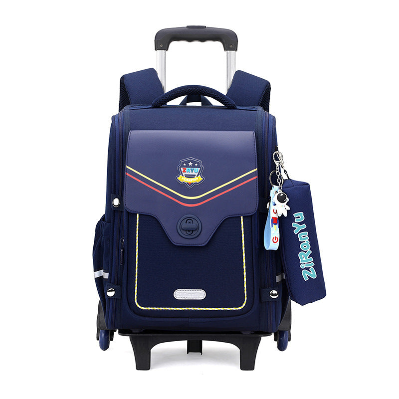 Primary School Student Trolley Schoolbag Detachable Backpack