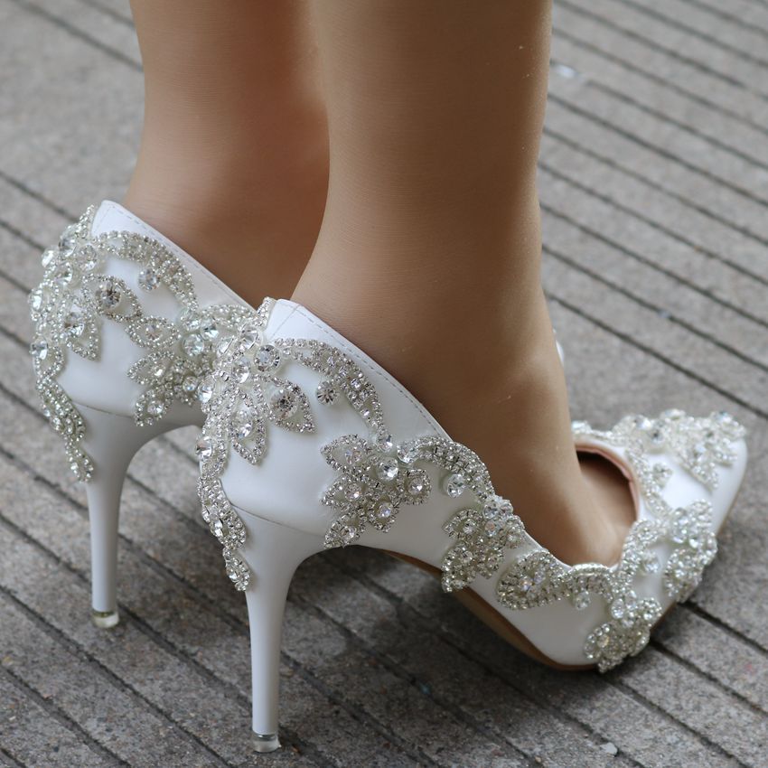 Rhinestone High Heel Shoes Women's Stiletto