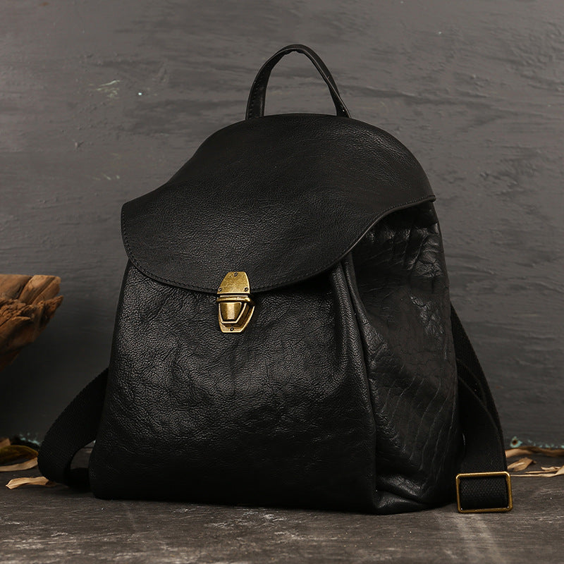 Women's Leather Vintage Casual Backpack