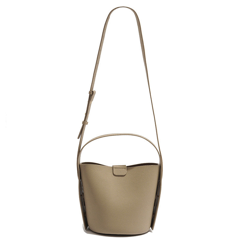 Bolso bandolera retro sencillo de piel para mujer