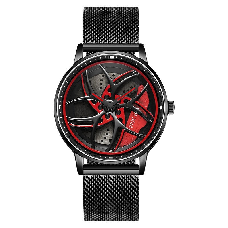 Wheel Series Belt Rotating Men's Quartz Watch